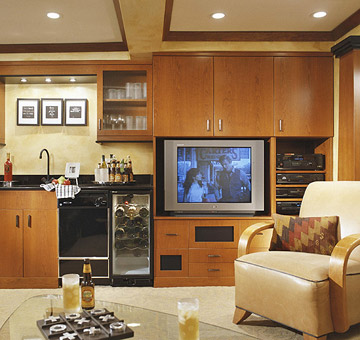 Double-Duty Entertainment Center and Storage Space