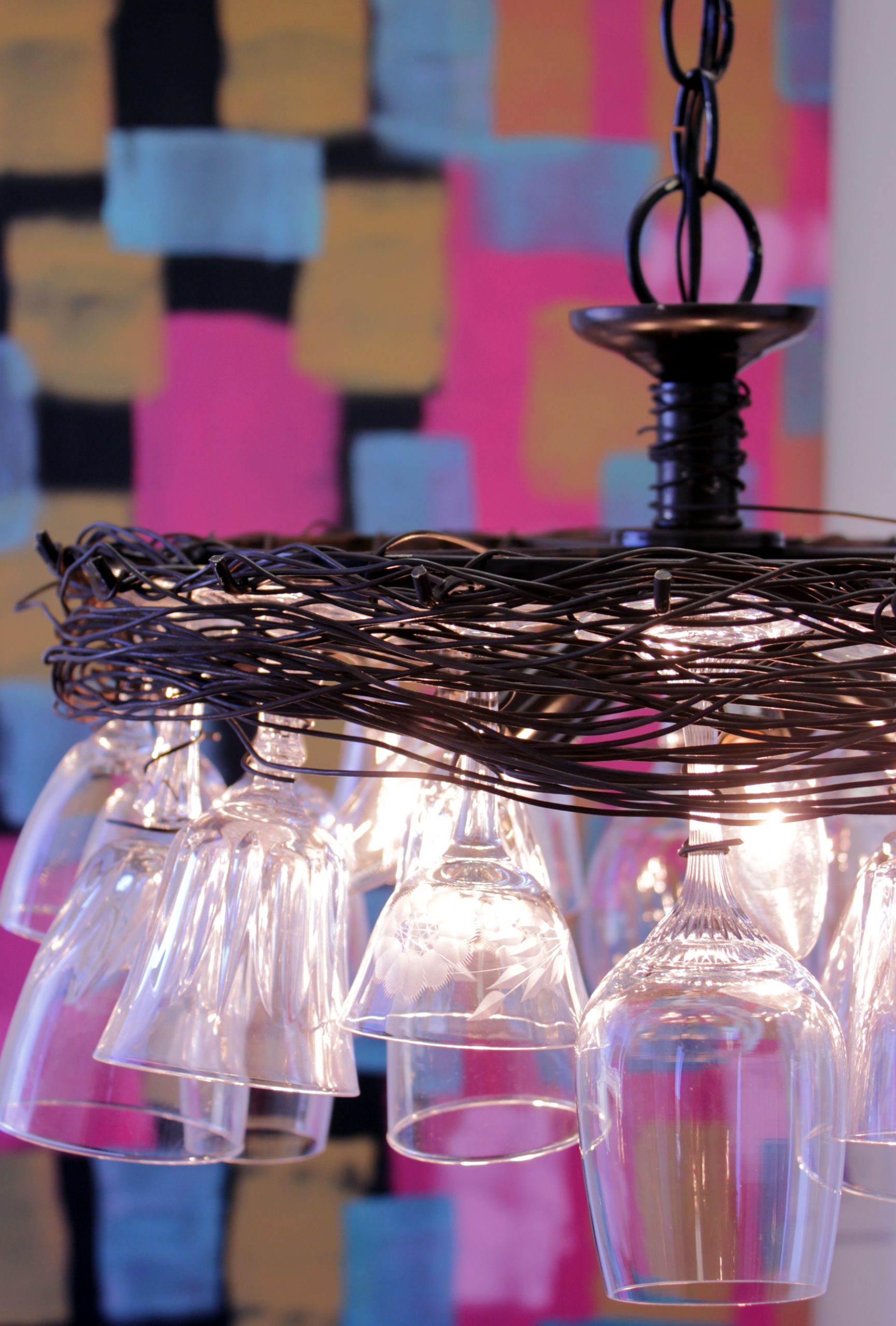 DIY Chanel Crystals wine glass home decor. DIY Designer Crystals home  decor. 