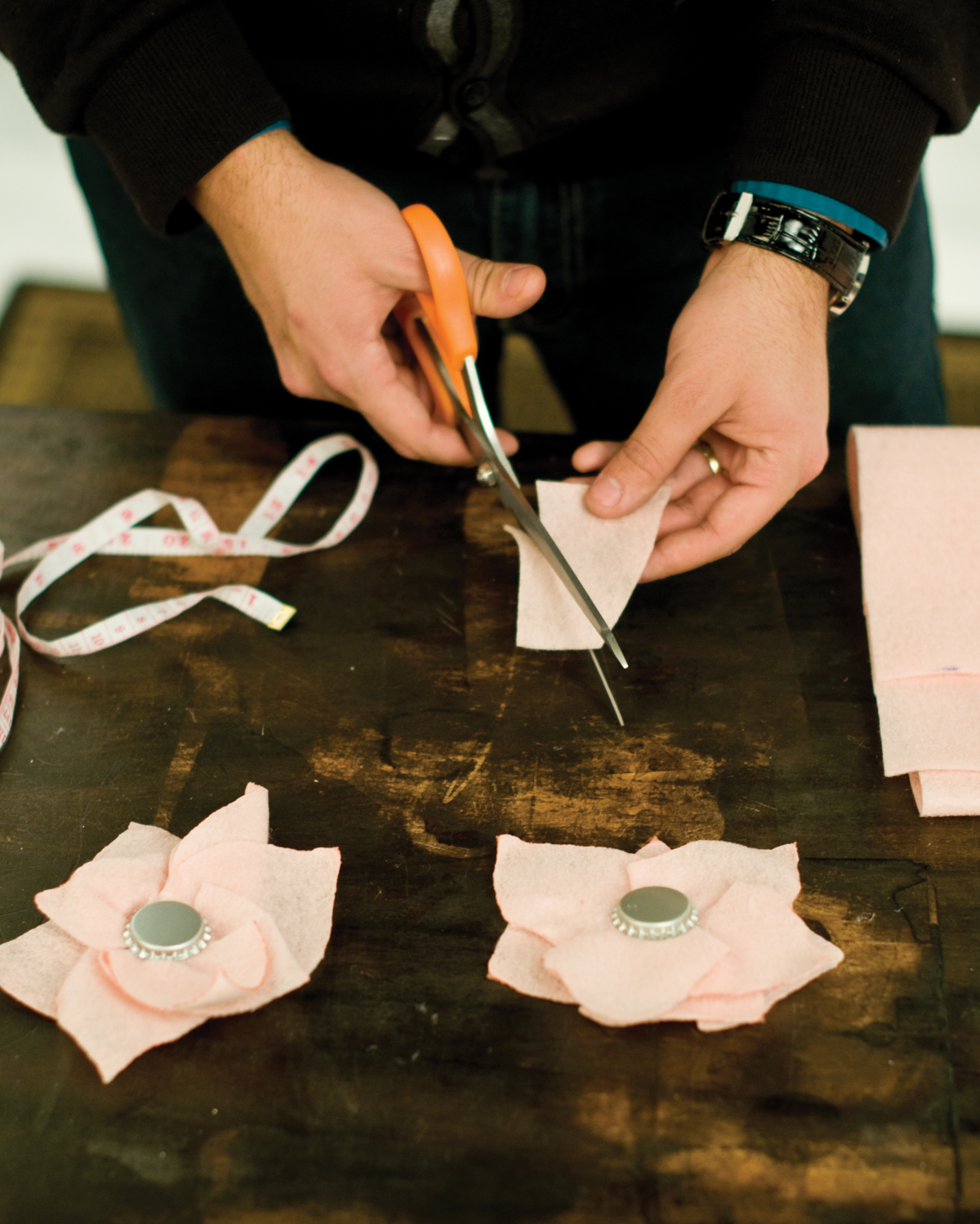 DIY Felt Flower Pillow