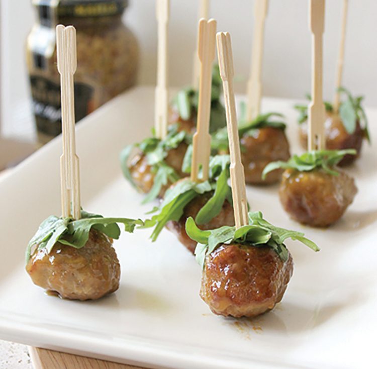 Entertain with this Gluten-Free Peach Turkey Meatball Appetizer - Marc ...