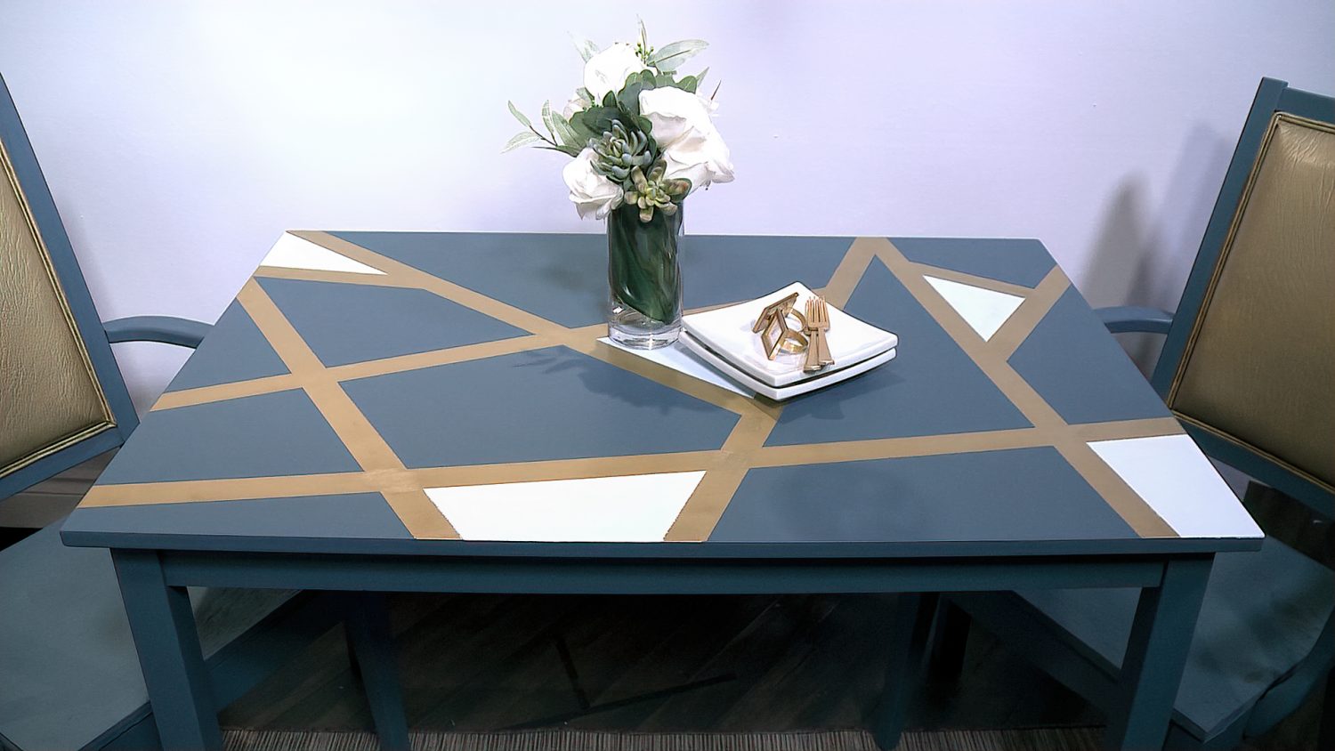 Polished dizzy Tremendous DIY: Geometric Design Table Top - Marc and Mandy Show