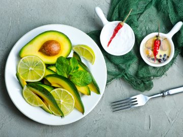 fresh avocado, lime and spice on a table
