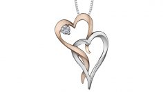 douible heart necklace