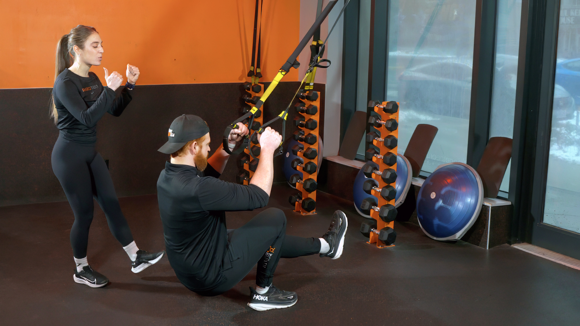 OrangeTheory Fitness Tips: TRX Single Leg Squat - Marc and Mandy Show